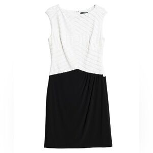 💙💖 NWT Lauren Ralph Lauren Black & White Sequin Mini Cocktail Dress